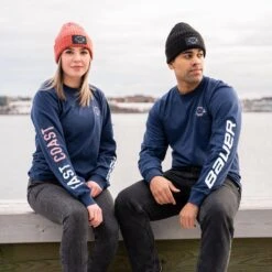Bauer X East Coast Lifestyle Long Sleeve T-Shirt 9 Bauer X East Coast Lifestyle Long Sleeve T-Shirt -Bauer 631069 BLU 02