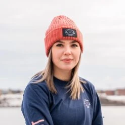 Bauer X East Coast Lifestyle Rib Patch Beanie 12 Bauer X East Coast Lifestyle Rib Patch Beanie -Bauer 660381 RED 02